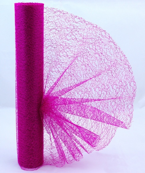 Organza 38cm - růžová tmavá pavučina