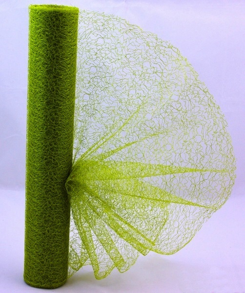 Organza 38cm - zelená pavučina