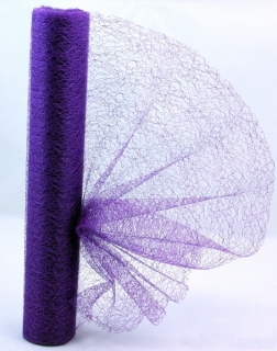 Organza 38cm - fialová pavučina - DOPRODEJ