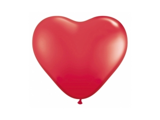 Balónky pastelové červené srdce - 1ks