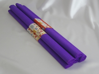 Papír krepový v roli - 50 x 200 cm - fialový purpurový