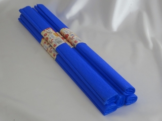 Papír krepový v roli - 50 x 200 cm - modrý