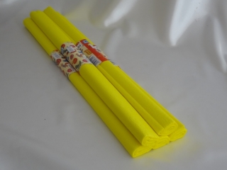 Papír krepový v roli - 50 x 200 cm - žlutý