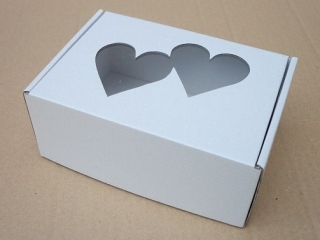 Krabička na výslužky 16,5x11,5x7 cm - SRDÍČKA