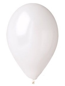 Balónky metalické bílé - 1ks